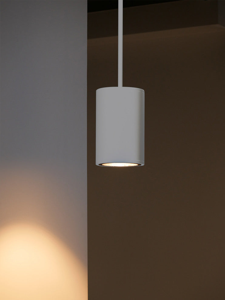 2 Pack 5CCT LED 6 Inch Commercial Pendant Light, 3 Power Options, White