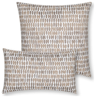 Thumbprint Latte Indoor/Outdoor Performance Pillow, 12" x 20"