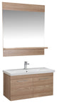 Elio Collection Fawn Bathroom Vanity With Sink, Mirror, Countertop, 40