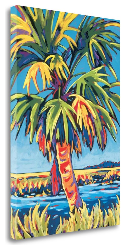 "Pine Island Palm" By Sally Evans, Giclee Print on Gallery Wrap Canvas