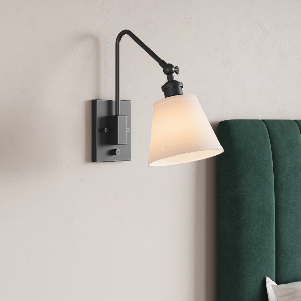Elyon 1 Light 7 in.Swing Arm Wall Lamp Plug In/Wall Mount