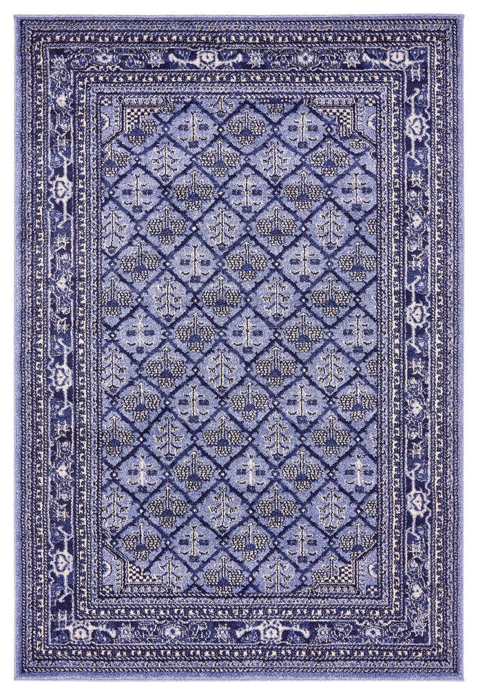 Unique Loom Blue La Jolla Trellis 4'x6' Area Rug