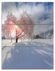 "Winter in Carpathian Village" Photo Metal Wall Art, 3 Panels, 28"x36"