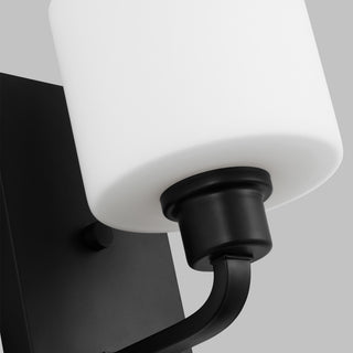 Generation Lighting 4128801 Canfield 8" Tall Bathroom Sconce - Midnight Black