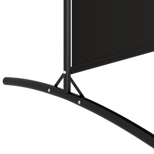 vidaXL Room Divider Folding Privacy Screen 2 Panel Room Divider Black Fabric, Black, 204.7" X 70.9"/ 1 Piece