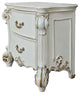 Wood Nightstand With 2 Drawers, Antique Pearl
