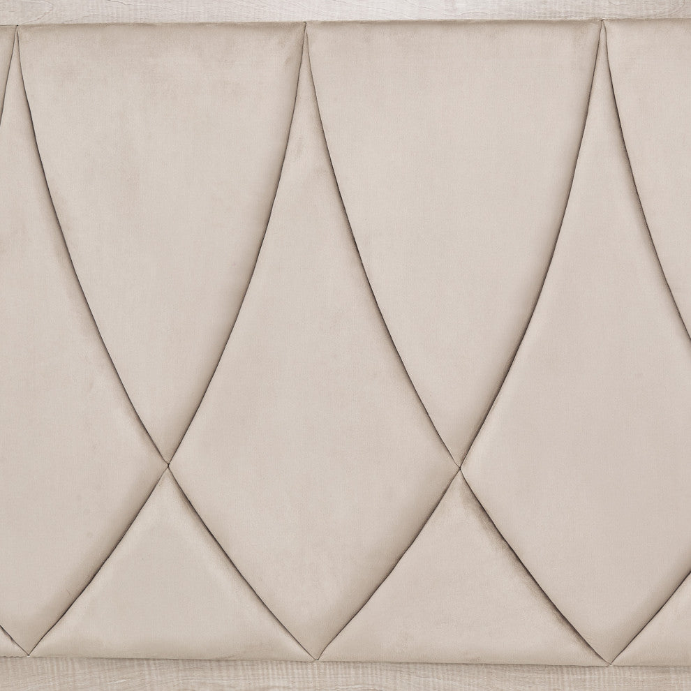 Marin Eastern King Panel Bed - Greige