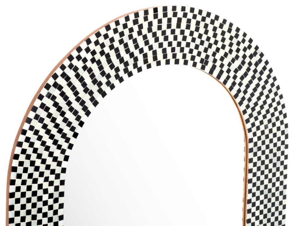 Safavieh Martini 30" Mirror, Black/White