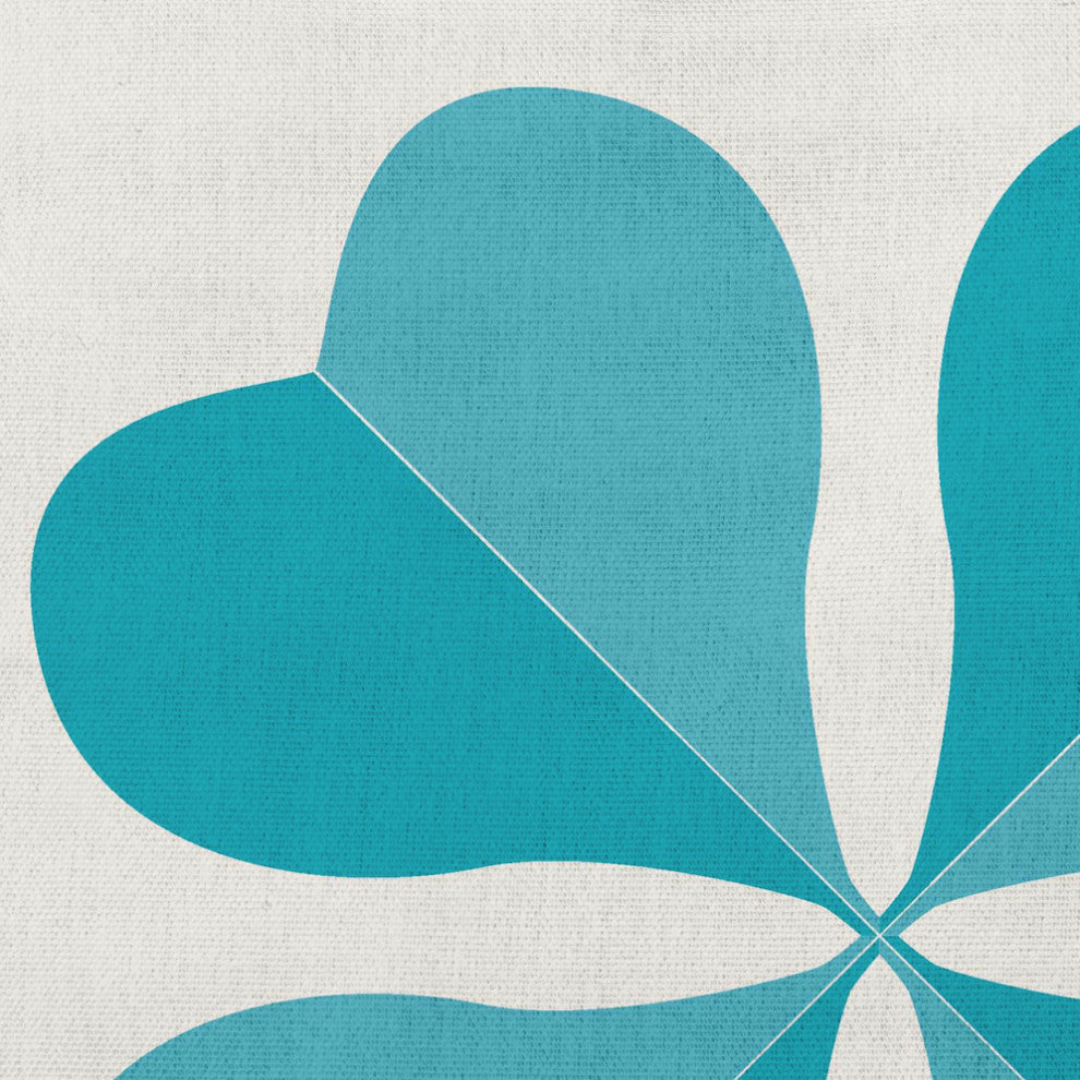 Lucky Clover St. Patrick's Day Decorative Throw Pillow, Explorer Blue, 16x16"