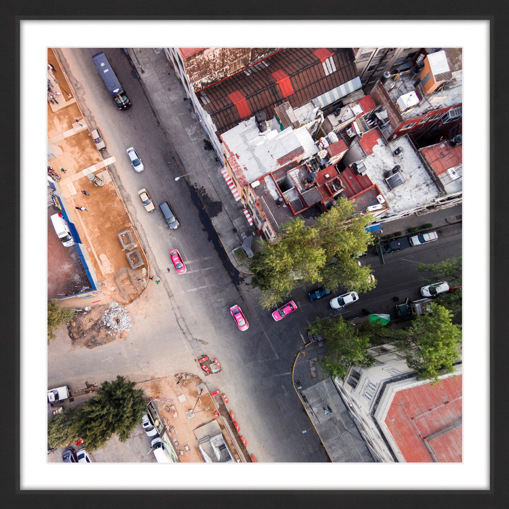 "Pink Cars" Framed Print by Karolis Janulis