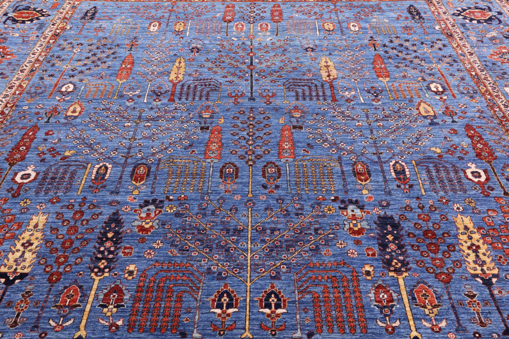 11' Square Handmade Persian Ziegler Wool Rug - Q12889