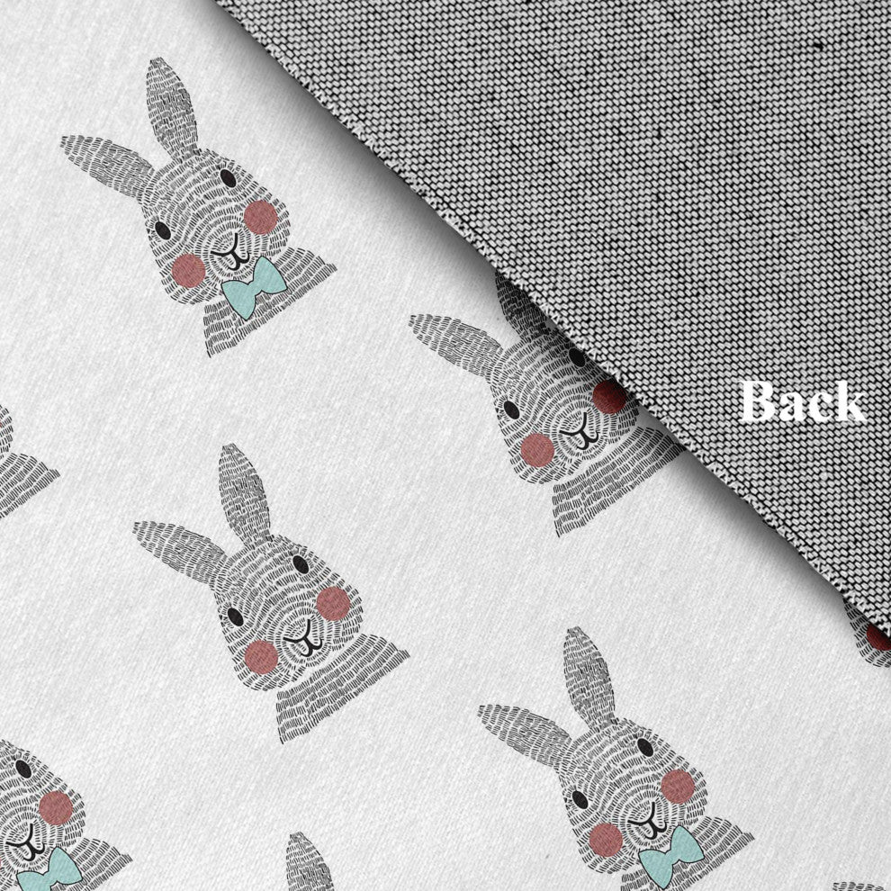 Bunny Fluffle Easter Chenille Rug, Wave Top Blue, 4'x6'