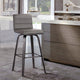 Vienna 30" Bar Height Barstool With Gray Faux Leather