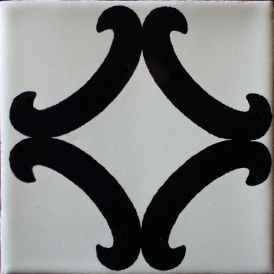 4.2x4.2 9 pcs Black Diamond Talavera Mexican Tile