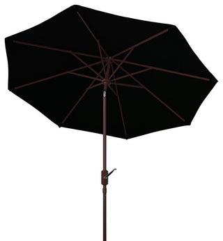 Safavieh Outdoor Herla 11ft Auto Tilt Market Umbrella Black