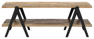 vidaXL Coffee Table End Table with Storage for Living Room Solid Reclaimed Wood