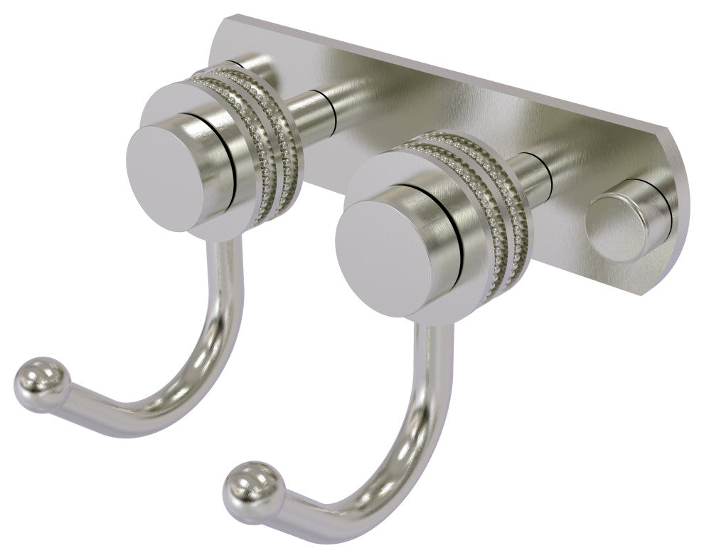 Mercury 2 Position Multi Hook with Dotted Accent, Satin Nickel