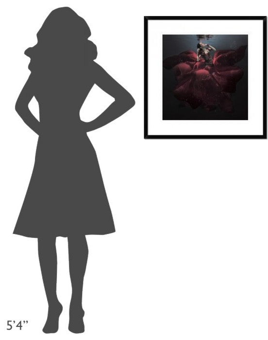 "The Lady In Red" Framed Digital Print by Martha Suherman, 26"x26"