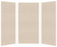 Transolid SaraMar 36" X 36" X 72" Glue to Wall 3-Piece Shower Wall Kit, Cashew