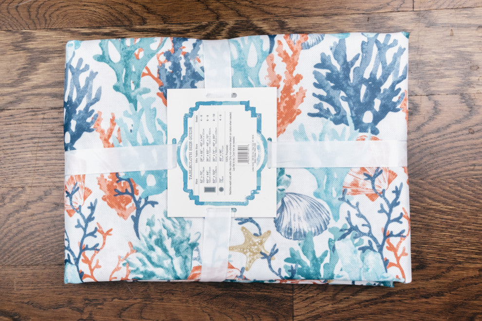 Coralee Indoor Outdoor 100% Polyester Tablecloth, 60"x84"