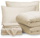 Bare Home 7-Piece Full & Full XL Bed-in-a-Bag, Sand, Sand, Full