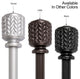 UTOPIA ALLEY 3/4 Inch Curtain Rod - Curtain Rods For Windows, Oil Rubbed Bronze, 48"-86"