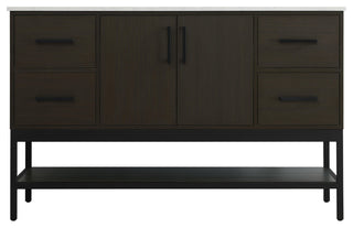 Home Living 54" Single Bathroom Vanity, Mocha Brown