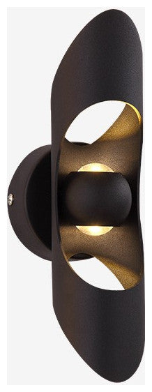 Creative LED Wall Lamp in the Futuristic Style, for Living Room, Bedroom, Black, Cool Light