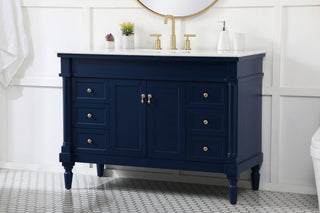 Lewis 48" Single Bathroom Vanity, Blue