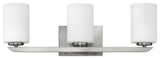 Hinkley Kyra Medium Three Light Vanity, Brushed Nickel