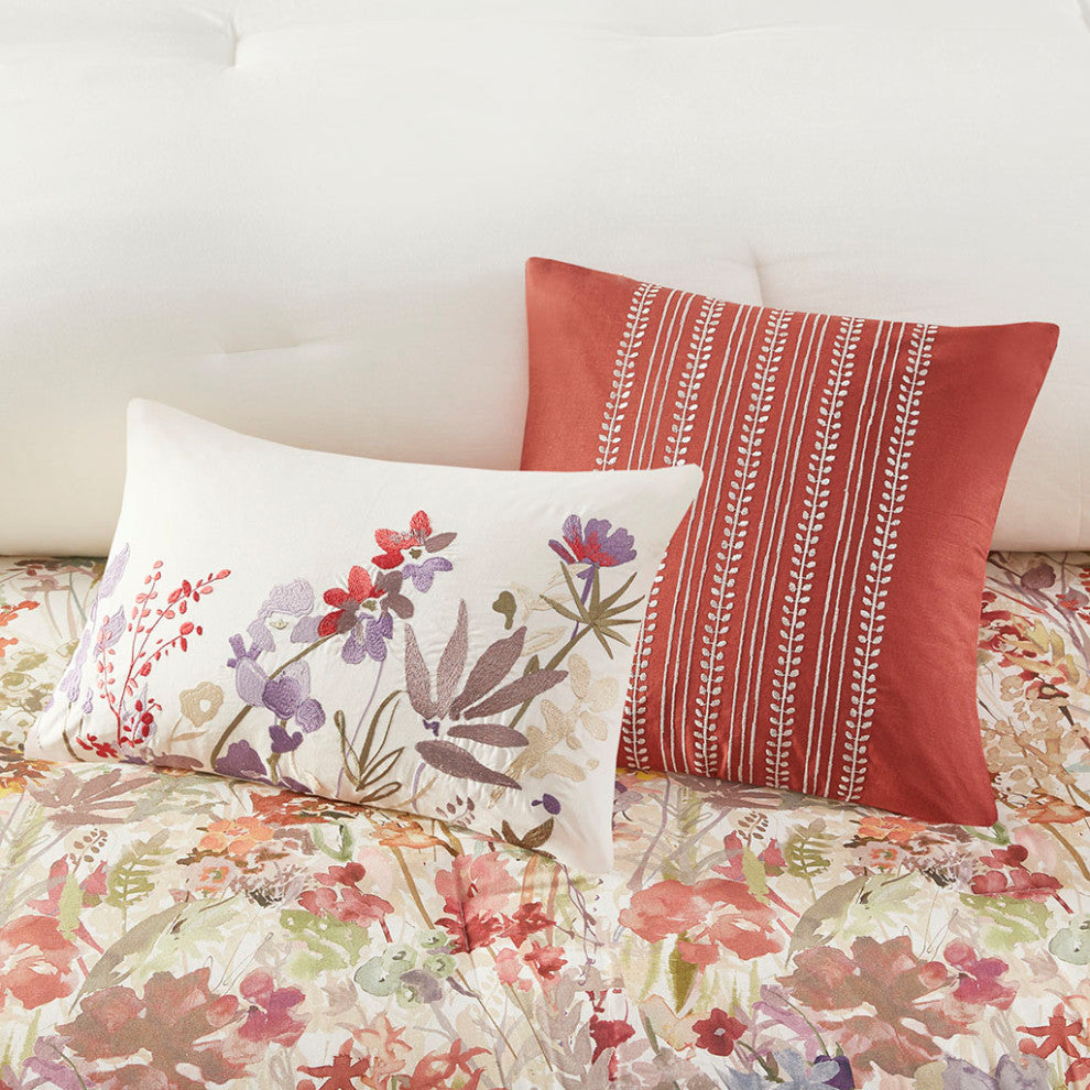 Madison Park Mariana 7 Piece Cotton Printed Comforter Set in Multi
