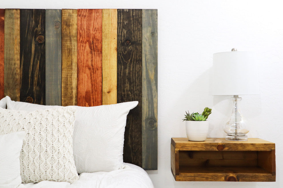 Handcrafted Headboard, Leaner Style, Harvest Mix, Cal King