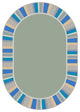 Off The Cuff 7'8" X 10'9" Oval Area Rug, Color Sage