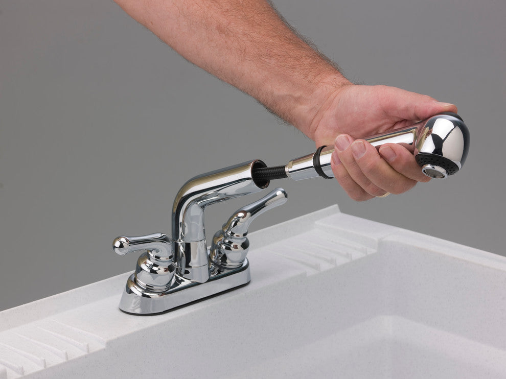 CASHEL Heavy Duty Sink "“ Fully Loaded Sink Kit, White