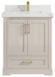 Boston 30" Single Sink Bath Vanity in Fine Grain 2" Calacatta Laza