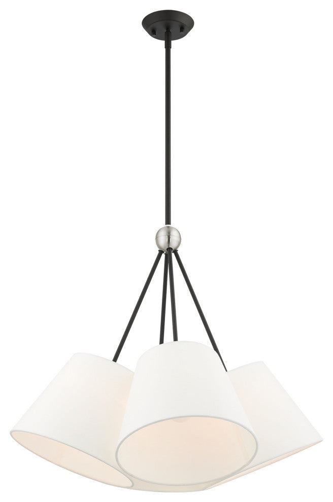 Livex Lighting Prato 4 Light Black Chandelier