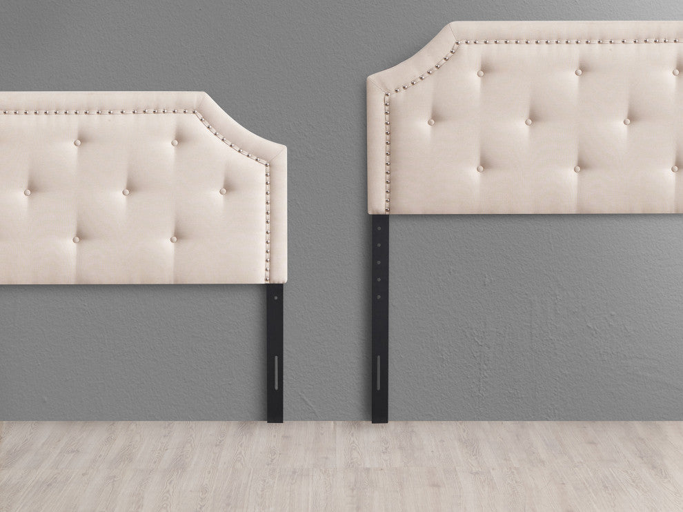 Franklin 61.02" W Beige Queen Expandable Width Headboard