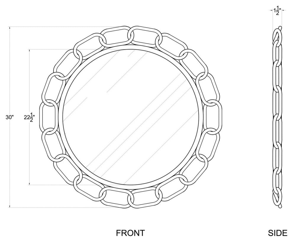 Varaluz 444MI30 Chains of Love 30" Diameter Circular Steel Framed - Matte Black