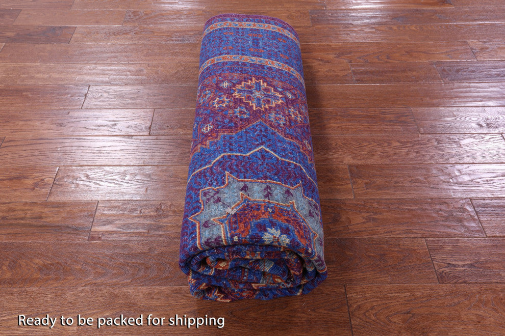 Mamluk Geometric Hand-Knotted Wool Rug 6' 6" X 10' 1" - Q12236