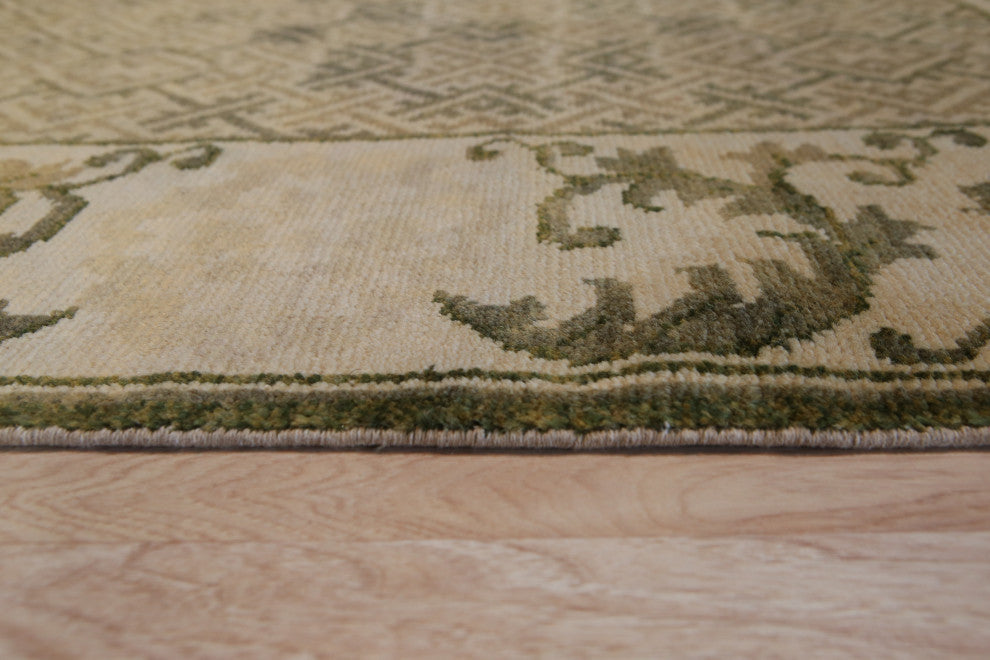 Green Transitional All Over Ningxia Area Rug