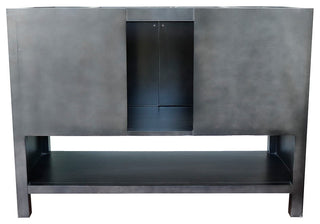 49" Single Vanity, Silvery Brown Finish With White Carrara Top