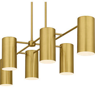 Quoizel FLD650 Foreland 6 Light 50"W Linear Chandelier - Brushed Gold
