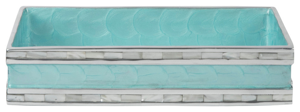 Classic 9" Guest Towel Tray, Aqua