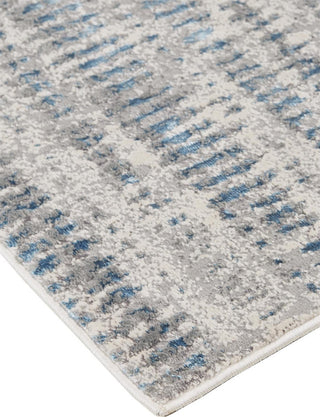 Weave & Wander Aurelian Modern Metallic Distressed Rug, Ivory/Silver, 6'7"x9'6"