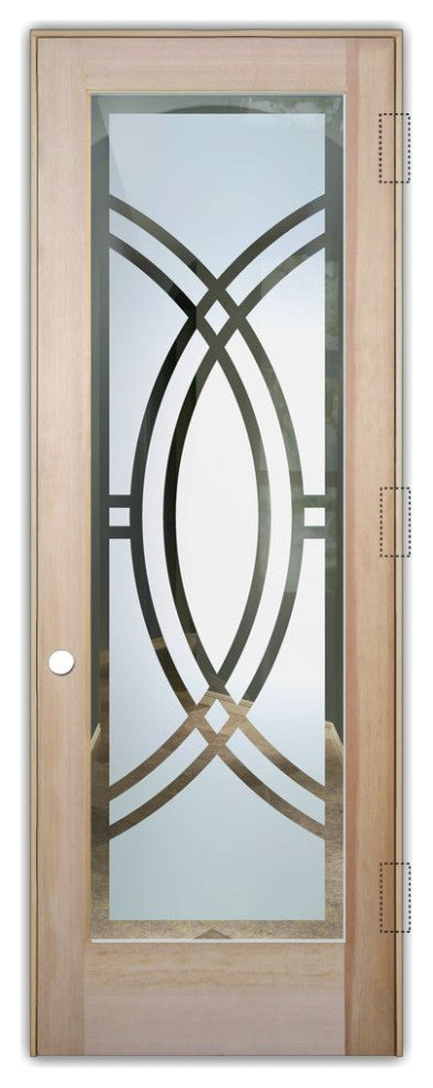 Interior Prehung Door or Interior Slab Door - Demi Circle - Douglas Fir...