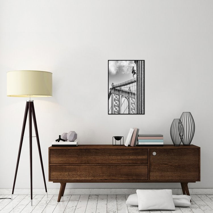 "Shortcut To Brooklyn" Framed Canvas Giclee by Michel Guyot, 21x31"