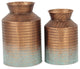 Kyani Copper and Rustic Teal Milk Jug Vase Decor - Large