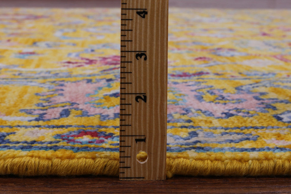 7' Square Turkish Oushak Handmade Wool Rug - Q13394