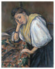 "Young Italian Woman at a Table" Digital Paper Print by Paul Cezanne, 22"x26"