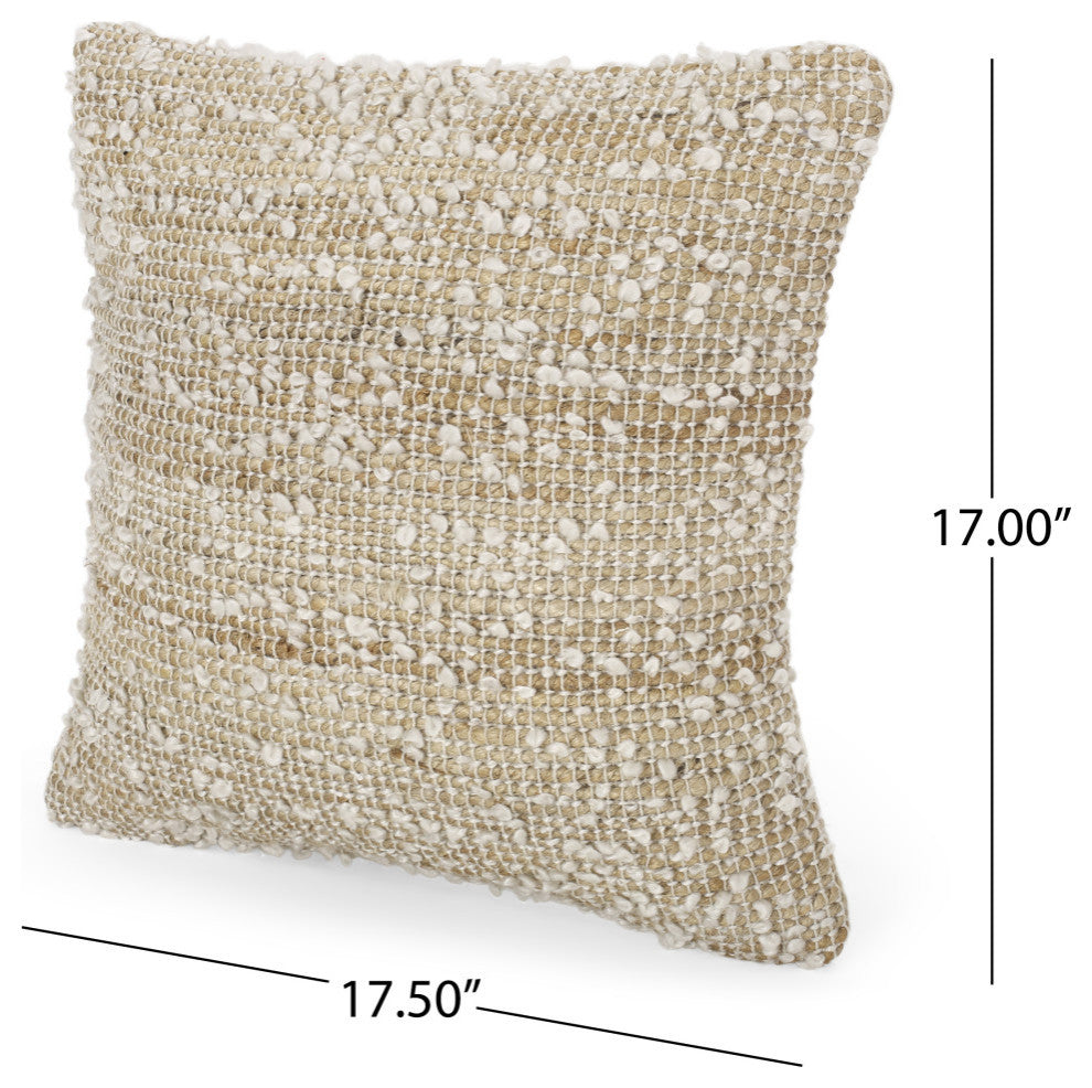 Susan Boho Handcrafted Fabric Throw Pillow, Set of 2